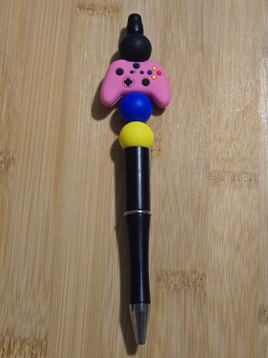 Beaded Pen with Gaming Controller focal