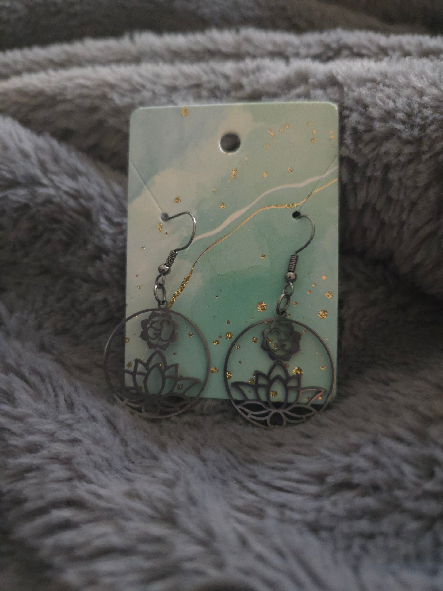 Moon Theme Dangle Earrings