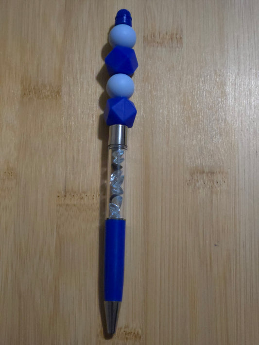 Beaded Pen with gemstones in the pen