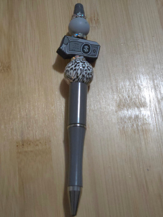 Beaded Pen with a Money focal