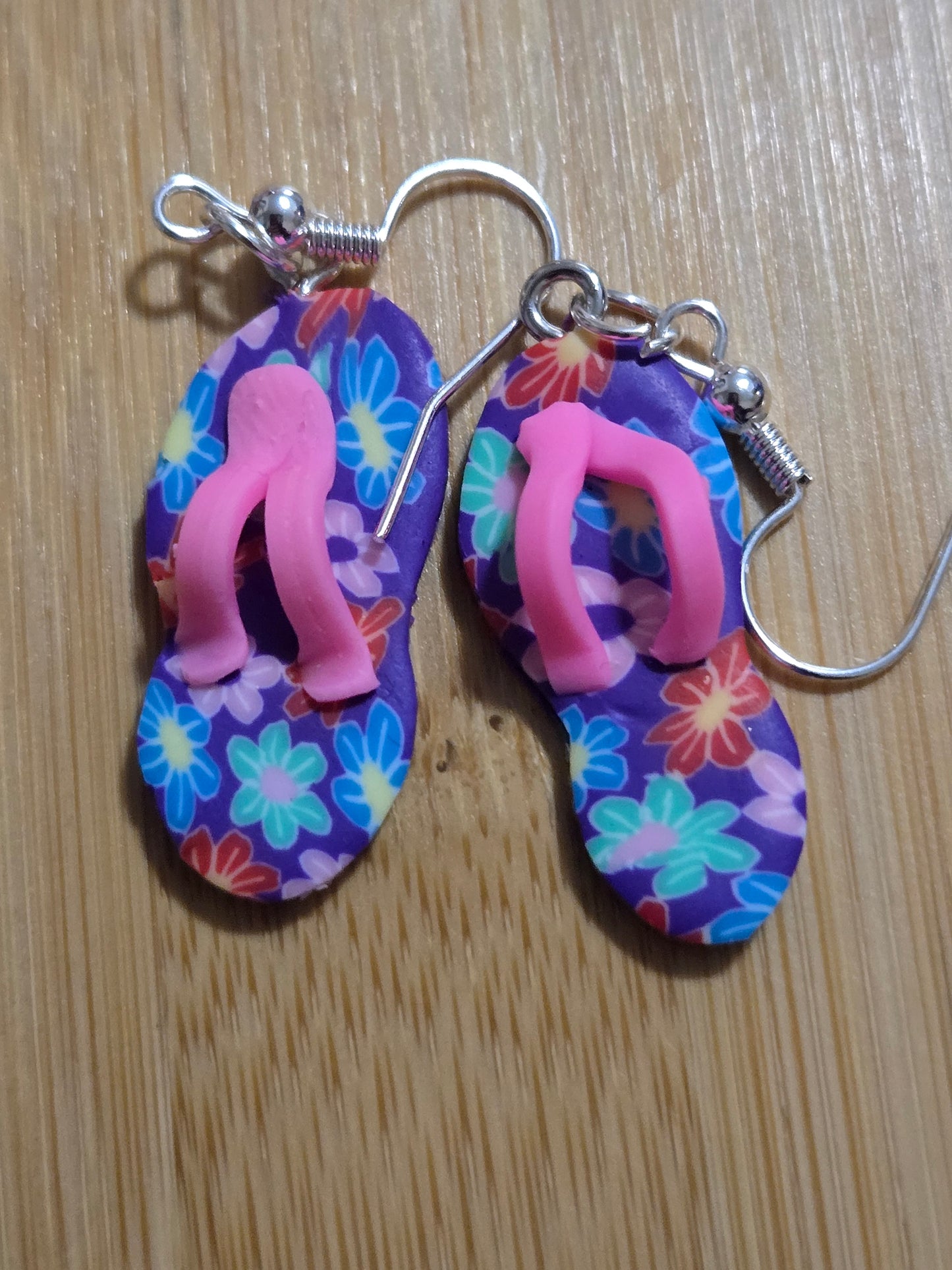 Muliticolored Flip Flop Earrings