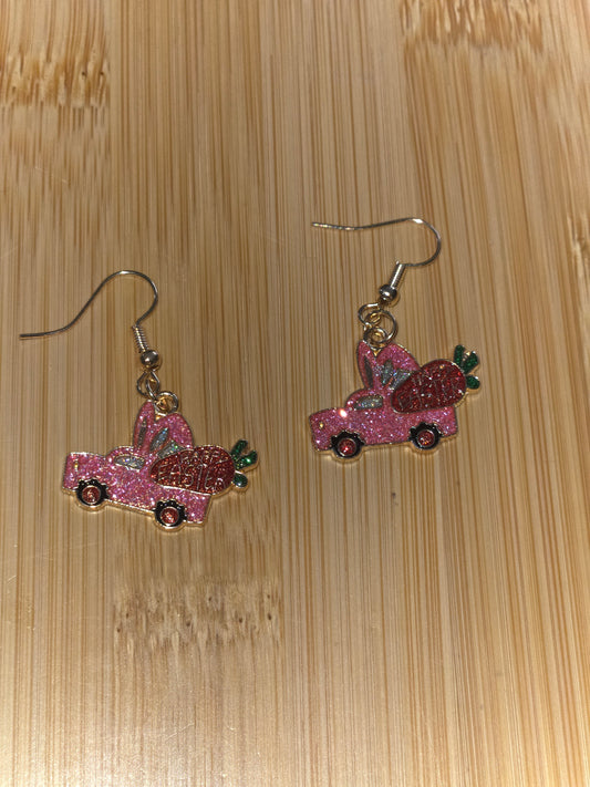 Car Carrot Easter Earrings