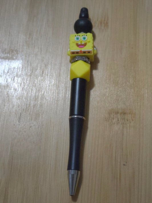 Beaded Pen with Sponge Bob focal